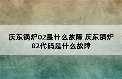 庆东锅炉02是什么故障 庆东锅炉02代码是什么故障